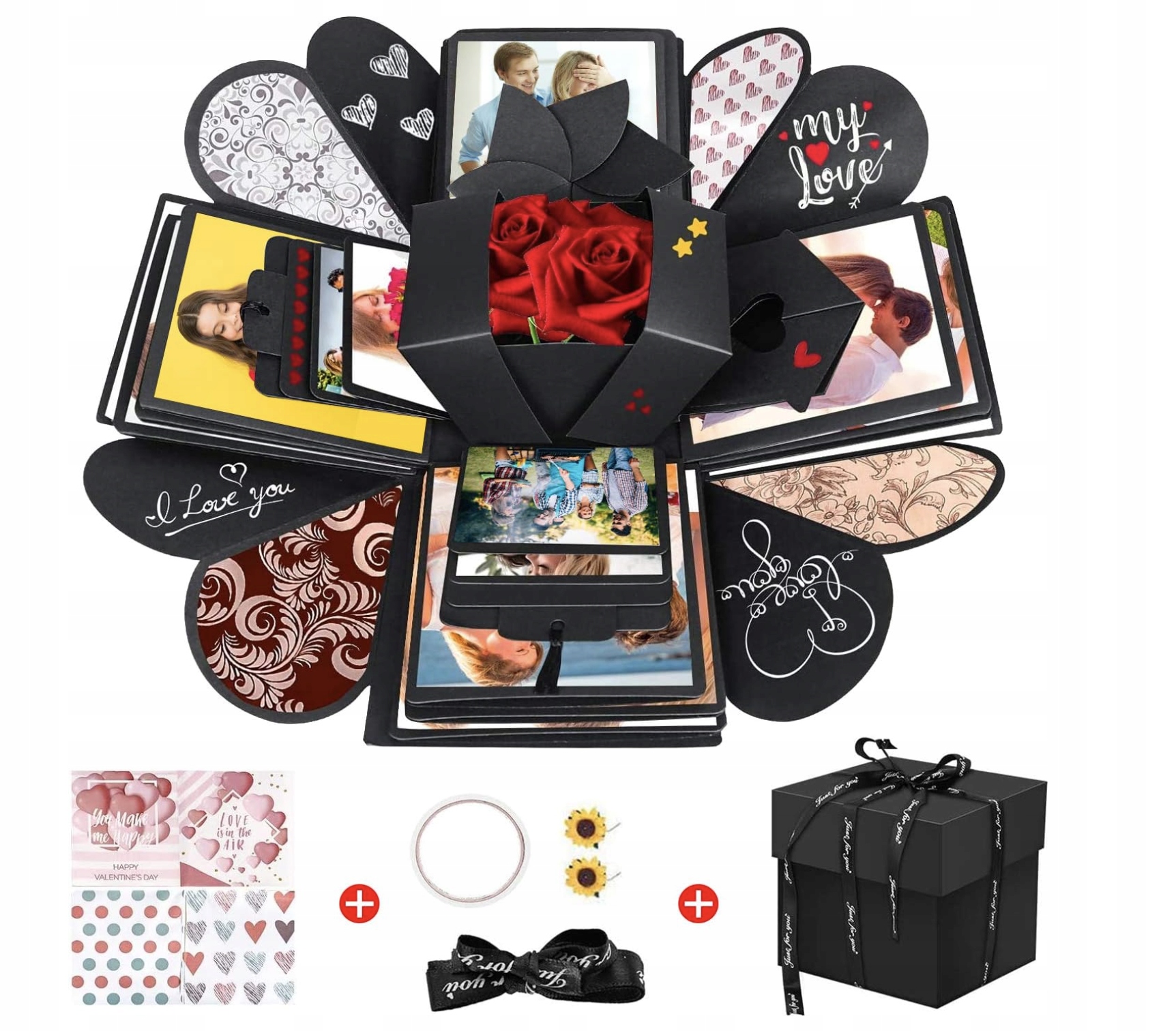 Pudełko Niespodzianka Exploding Box Na Zdjęcia Walentynki Urodziny Diy