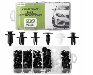 Zestaw 100 Klipsów Samochodowych do Tapicerki Karoserii 6 Rozmiarów