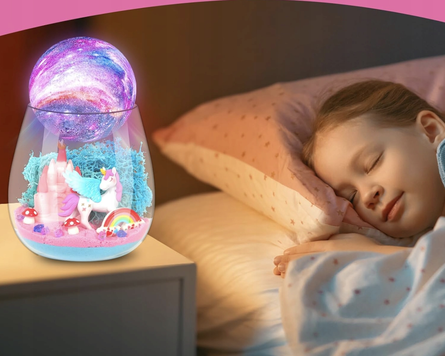 Lampa Księżycowa DIY Akcesoria Do Malowania Terrarium Jednorożec Farbki - obrazek 5