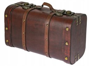 Skrzynia Skrzynka Drewniana Duża Ozdobna Walizka Vintage Dekoracyjna Kufer