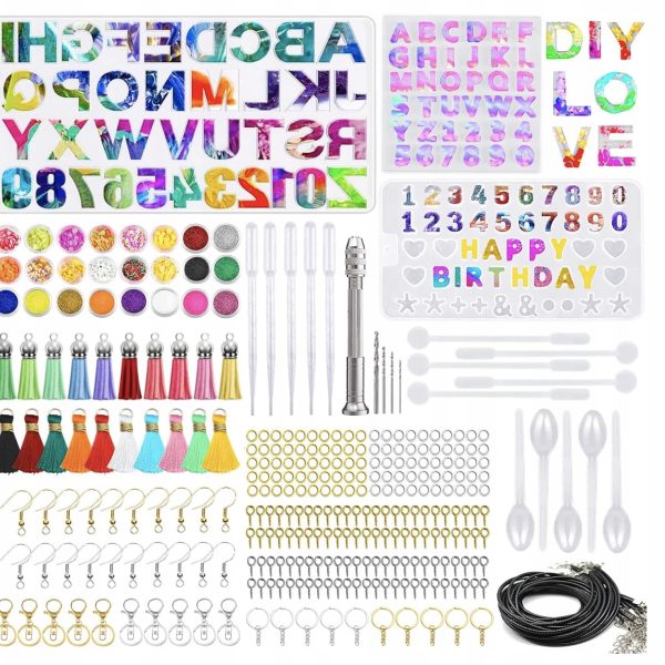 Zestaw Do Odlewania Żywicy Epoksydowej 300 sztuk silikonowe foremki Liter