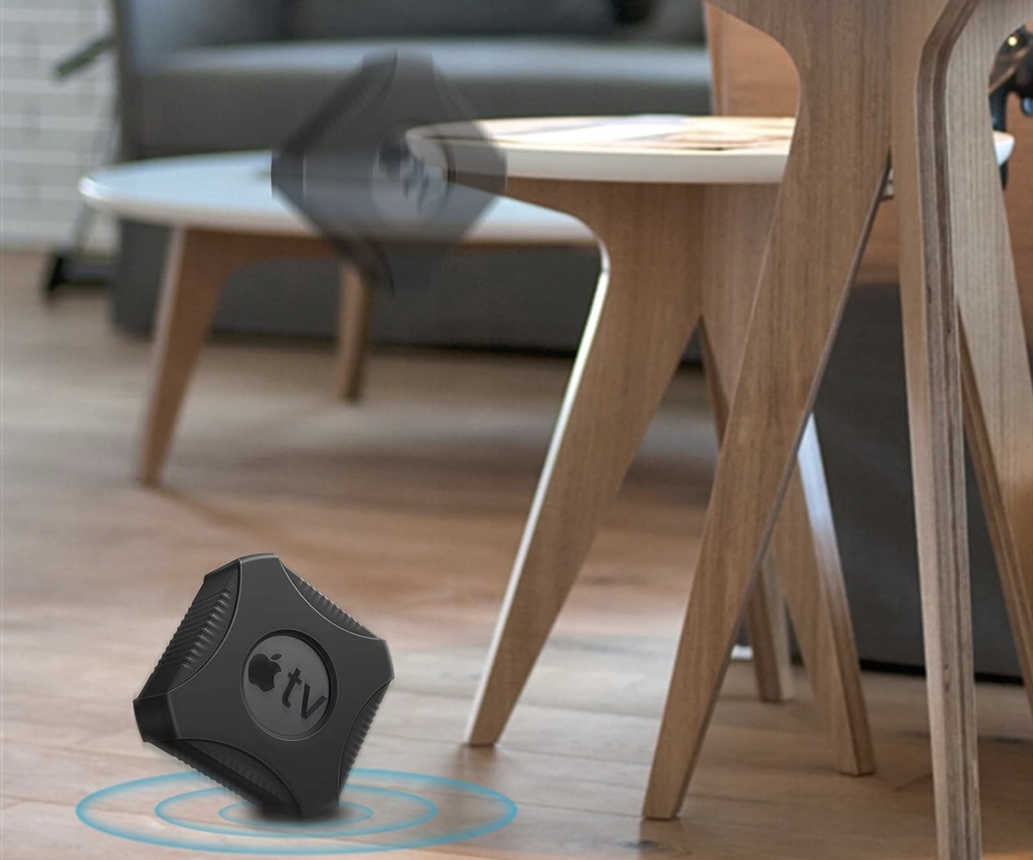 Etui Ochronne Silikonowe Do Apple TV 4K 2021 / Apple TV HD CaseBot Czarne - obrazek 5