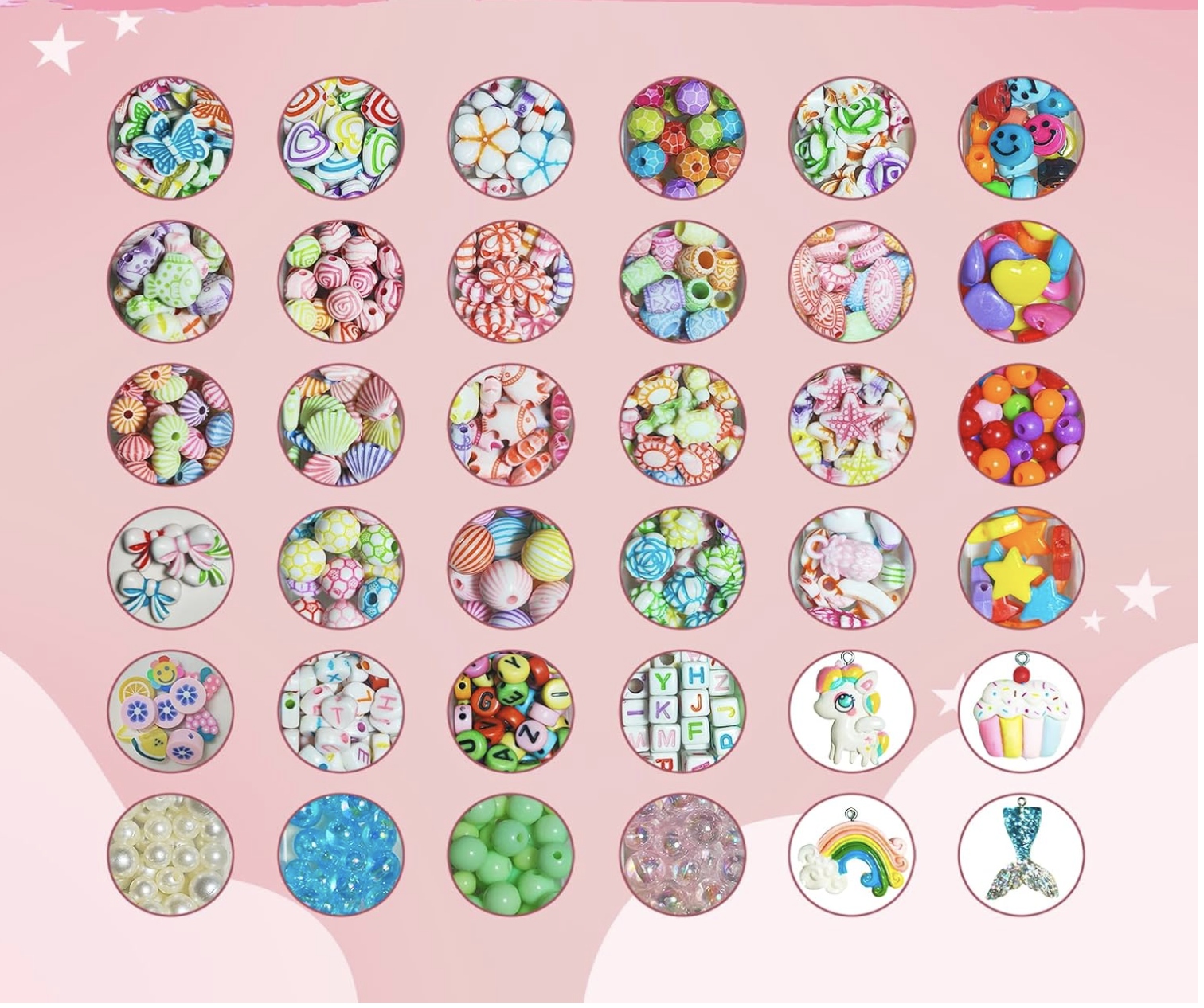 Zestaw do Tworzenia Bransoletek zCharmsami Biżuteria Naszyjnik DIY Koraliki - obrazek 3