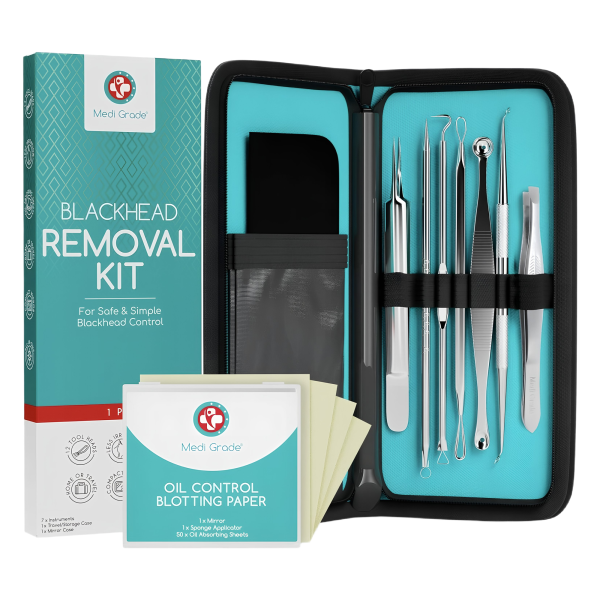 Zestaw do Usuwania Zaskórników 7Szt Wyciskanie Pryszczy Wągrów Stal