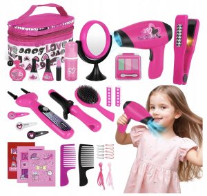Zestaw Fryzjersko-Kosmetyczny deAO dla Dzieci z Makijażem i Akcesoriami