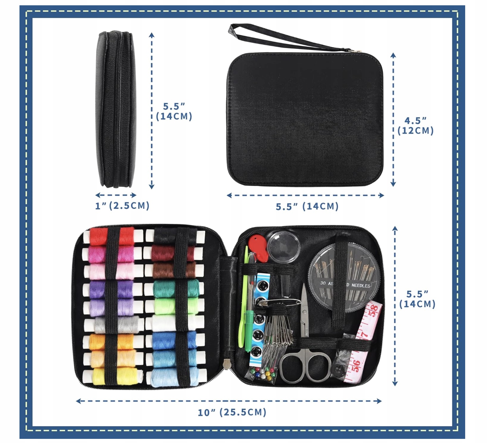 Kompletny Zestaw Do Szycia 86 szt. Mini Podróżny Zestaw Dla Początkujących - obrazek 4