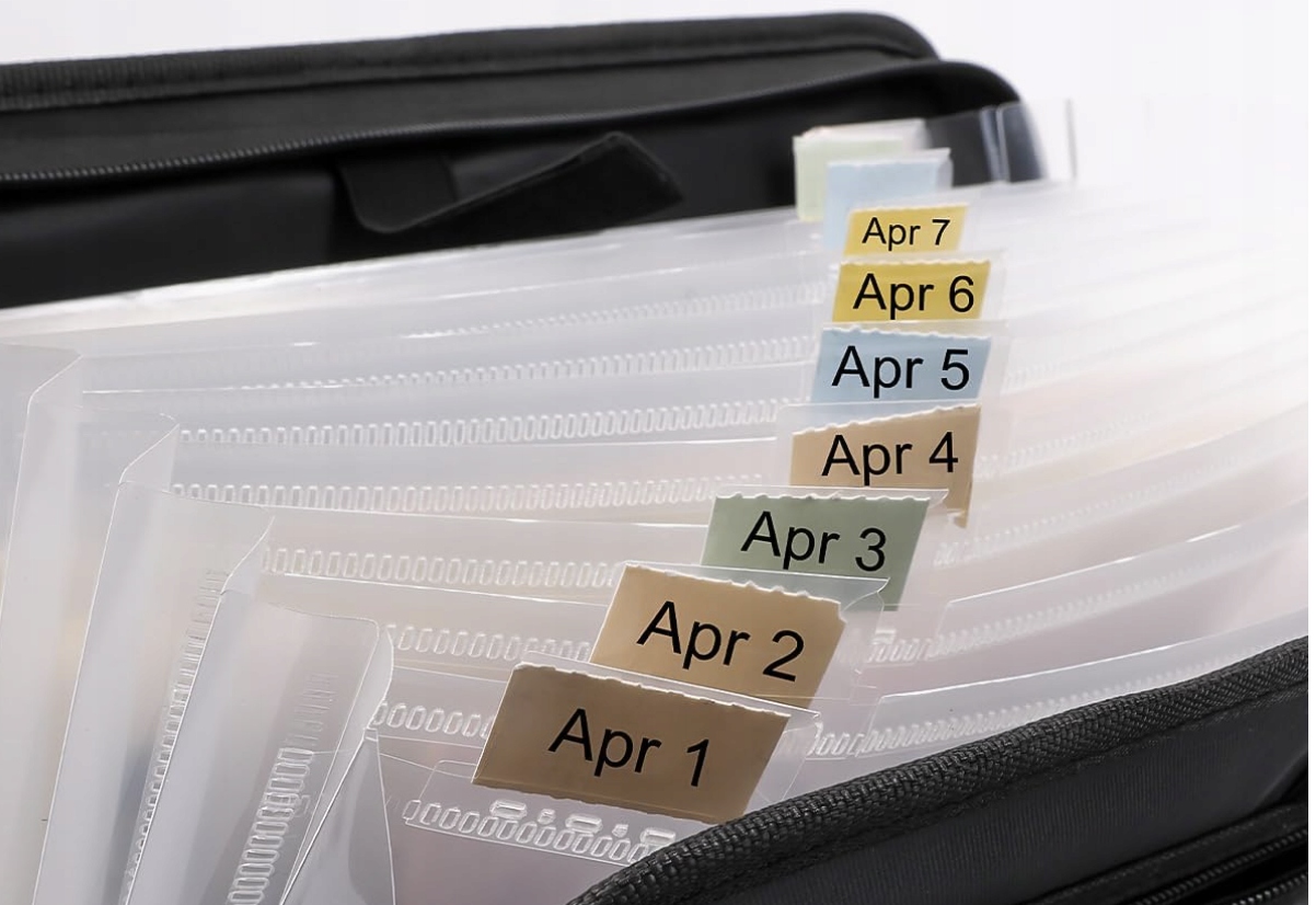 Teczka na Dokumenty A4 Ixydor 13 Przegródek Zamek Organizer Do Paszportów - obrazek 4