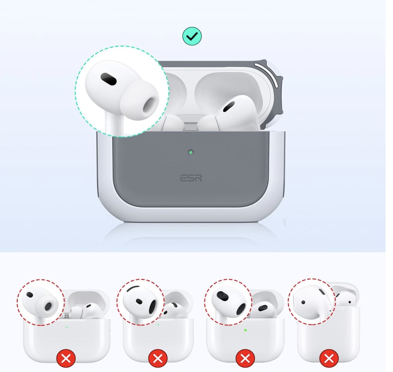 Etui z HaloLock do AirPods Pro 2. Generacji MagSafe Ready Hybrydowa Ochrona - obrazek 2