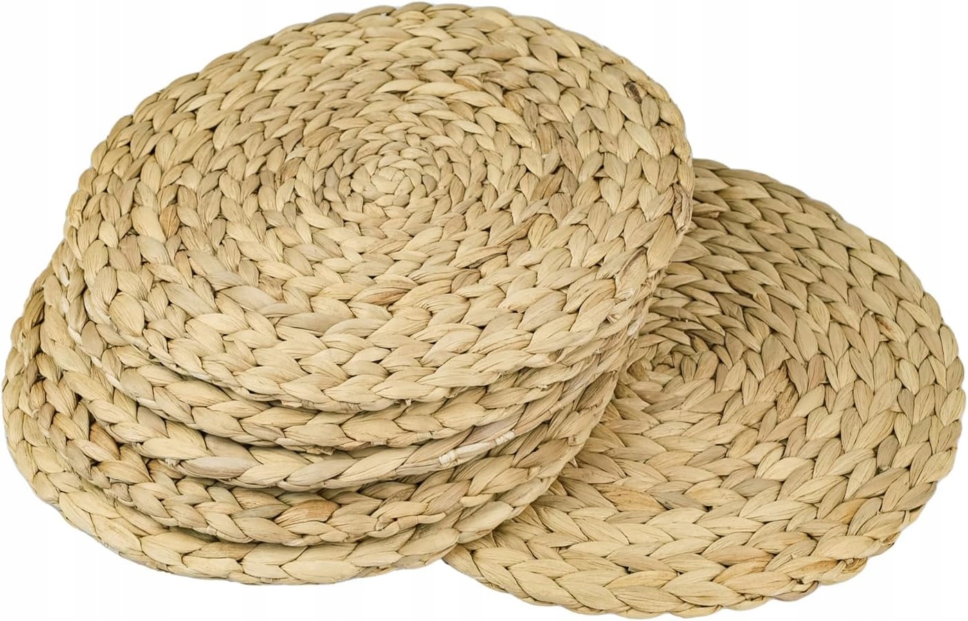 ZESTAW PODKŁADEK STOŁOWYCH | OKRĄGŁY | PLECIONY Z HIACYNTU WODNEGO| 6 SZT - obrazek 15