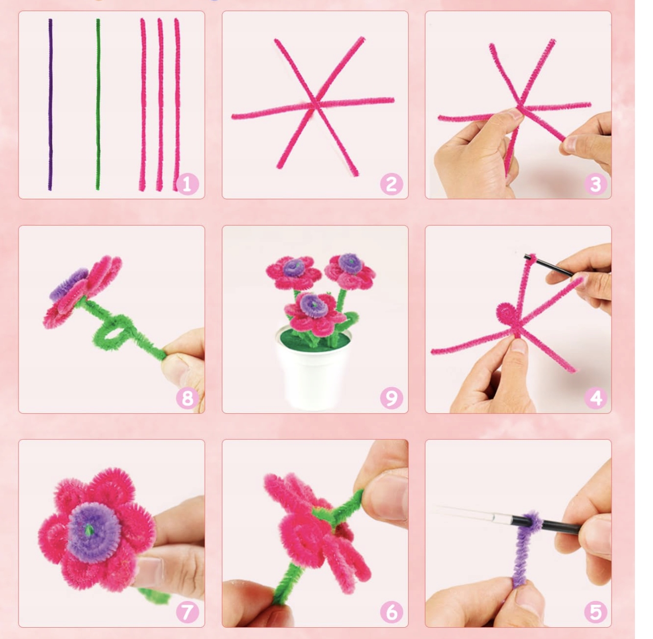 400 Kolorowych Rurek do Czyszczenia Rur z Oczkami i Pomponami 27 Kolorów - obrazek 5