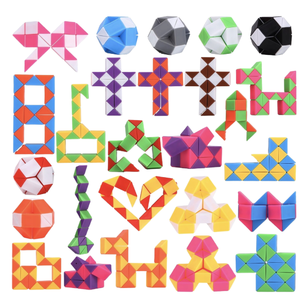 Zestaw 26 Mini Magicznych Kostek Węża Układanka Magic Snake Łamigłówka