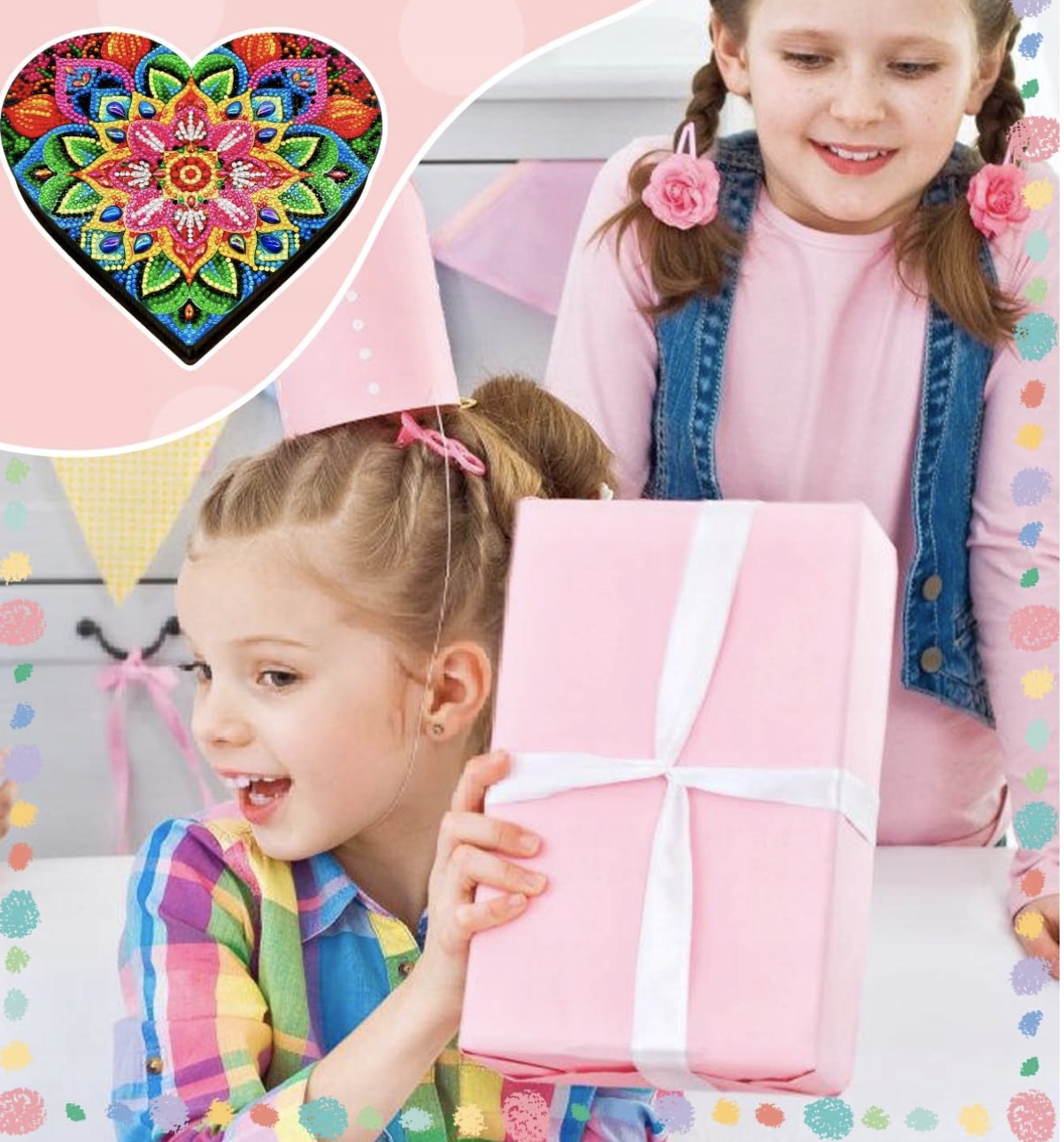 Zestaw 5D Malowanie Po Diamentach Drewniana Szkatułka na Biżuterię Mandala - obrazek 4