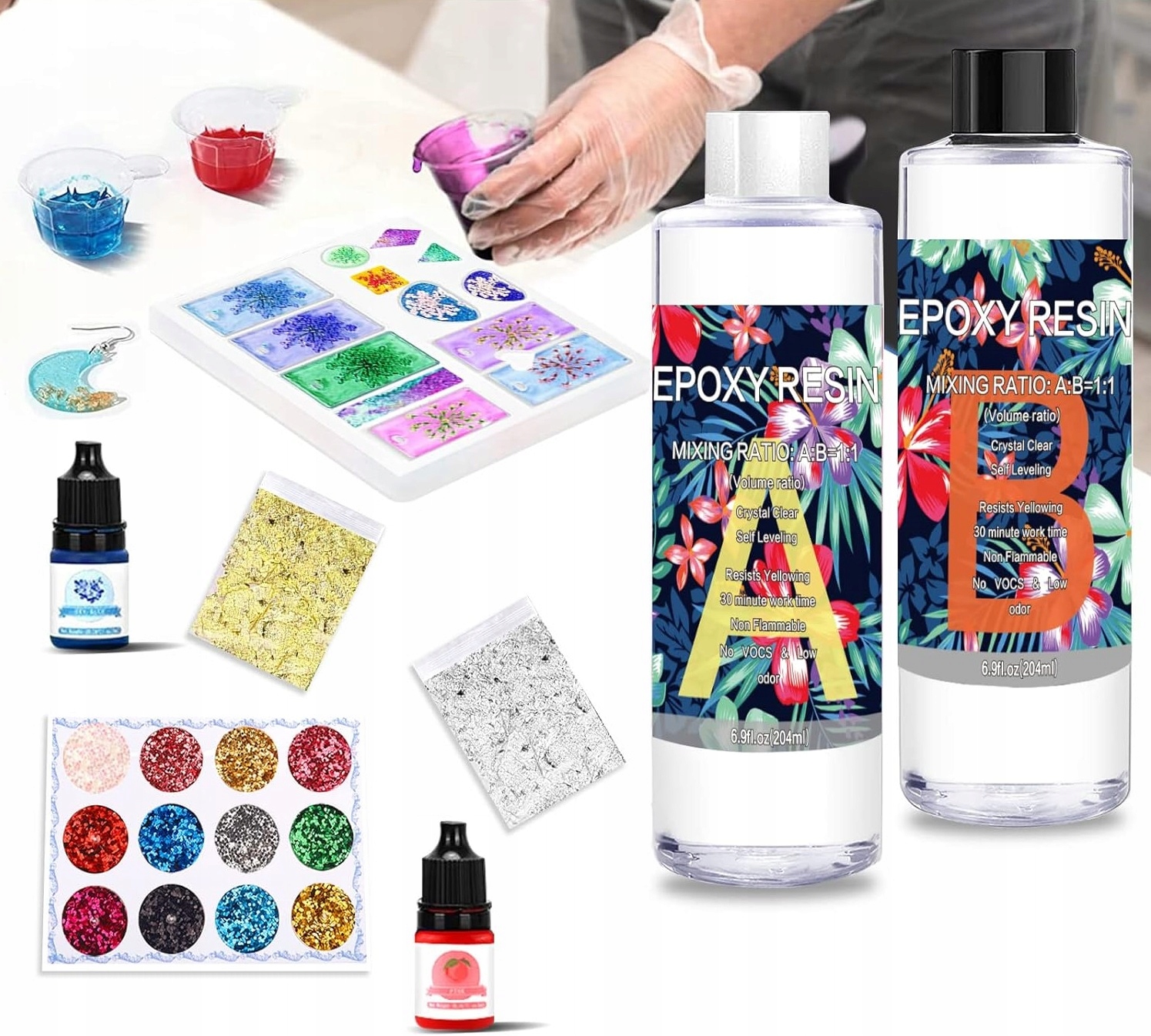 ZESTAW DO ROBIENIA BRANSOLETEK | ZYWICA EPOKSYDOWA | FORMA DO ODLEWANIA - obrazek 8