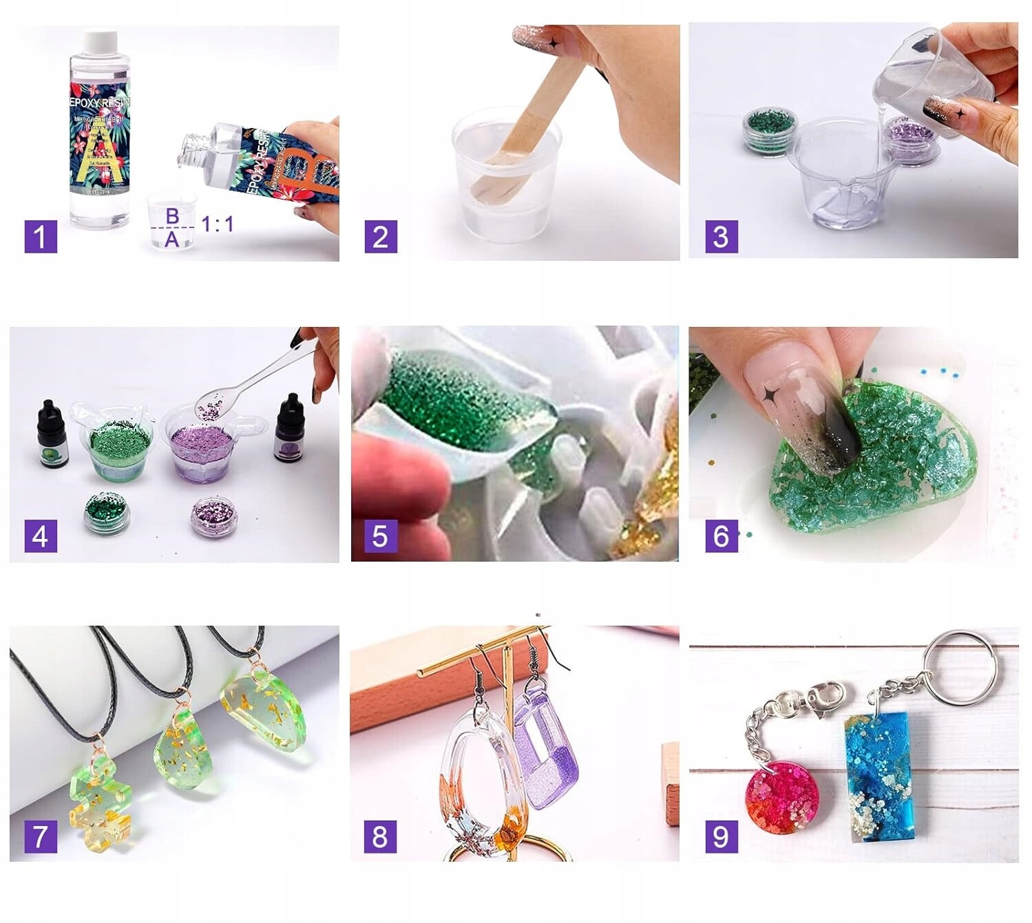 ZESTAW DO ROBIENIA BRANSOLETEK | ZYWICA EPOKSYDOWA | FORMA DO ODLEWANIA - obrazek 4