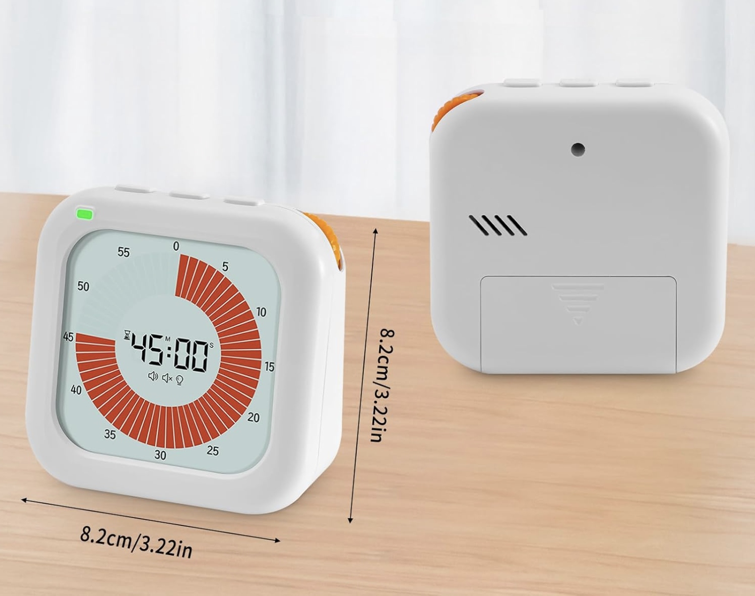 Minutnik Timer Kuchenny Czasomierz Cyfrowy Stoper Biały 3 x 8 x 8 cm - obrazek 3
