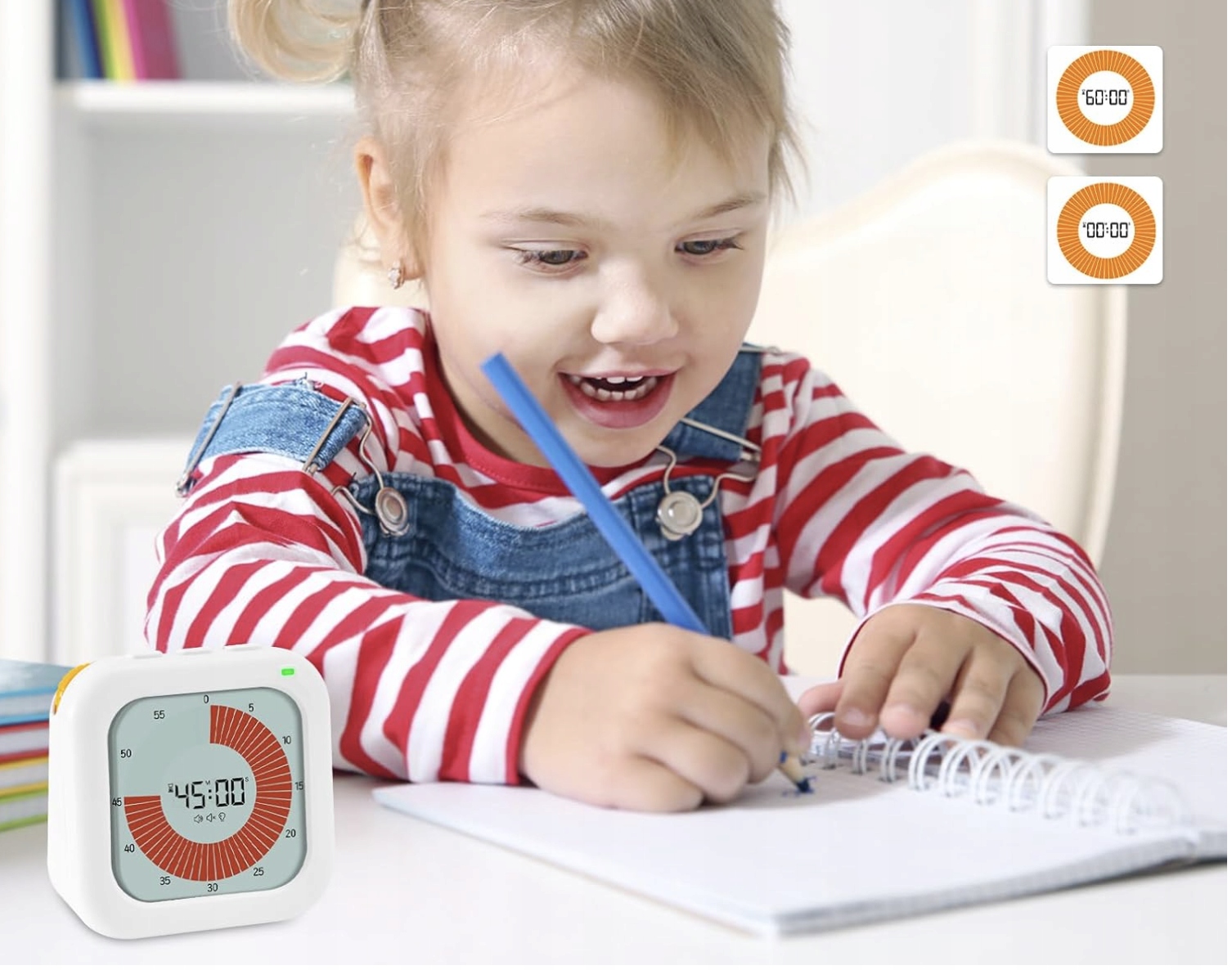 Minutnik Timer Kuchenny Czasomierz Cyfrowy Stoper Biały 3 x 8 x 8 cm - obrazek 5