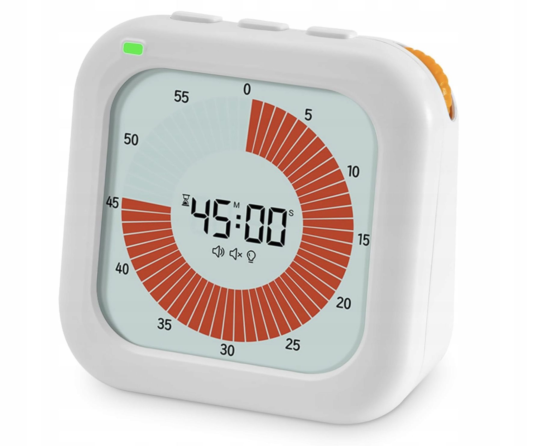 Minutnik Timer Kuchenny Czasomierz Cyfrowy Stoper Biały 3 x 8 x 8 cm