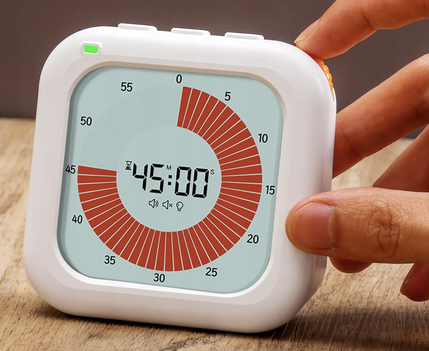 Minutnik Timer Kuchenny Czasomierz Cyfrowy Stoper Biały 3 x 8 x 8 cm - obrazek 4